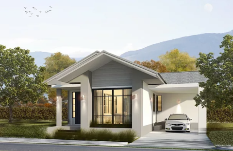 บ้านสไตล์โมเดิร์น โครงการล้านนาเลควิว (LLM112)